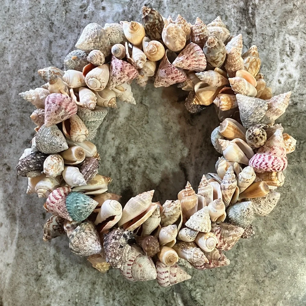 Natural Seashell Wreath/Candle Ring